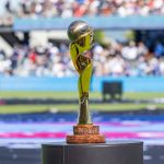PayPal Park, San Jose, July 9th 2023: FIFA World Cup, WM, Weltmeisterschaft, Fussball 1999 Trophy on display after a gam